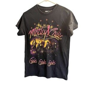 Motley Crue Girls Girls Girls Graphic T-Shirt Men’s small Black Band Tee